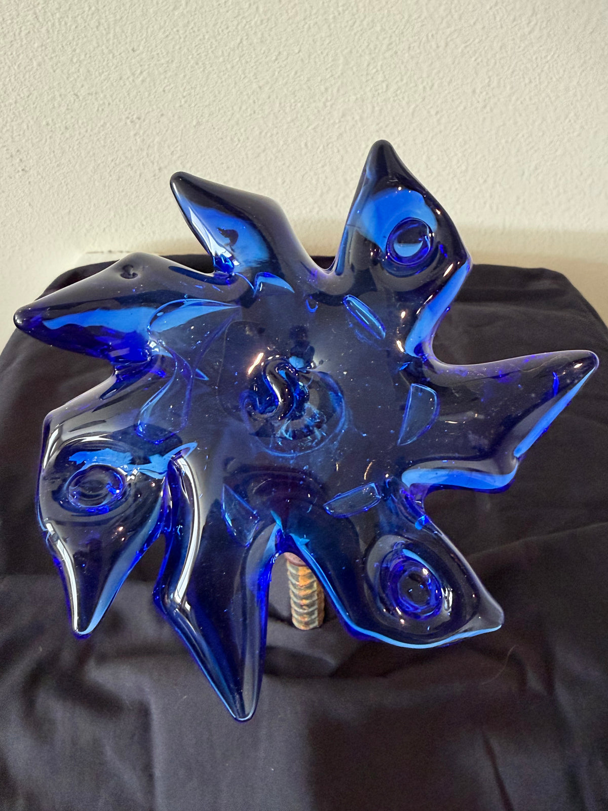 Blue Glass lawn ornament