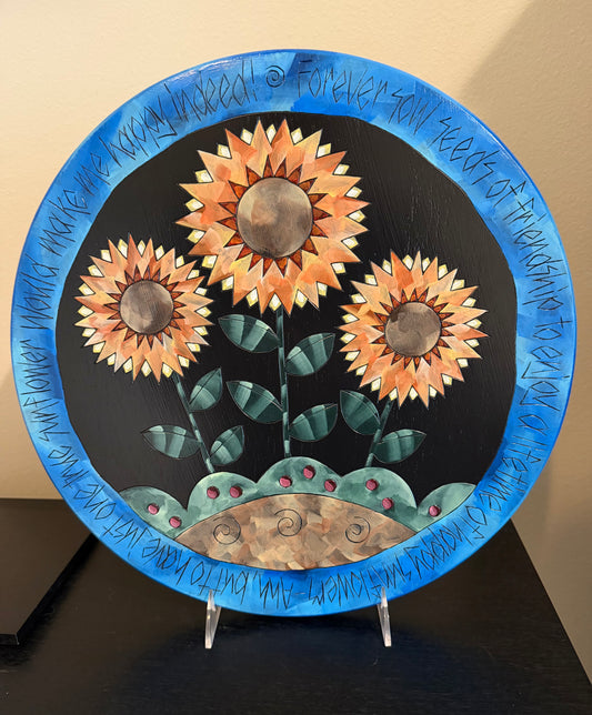 Handcrafted Sunflower Lazy Susan
